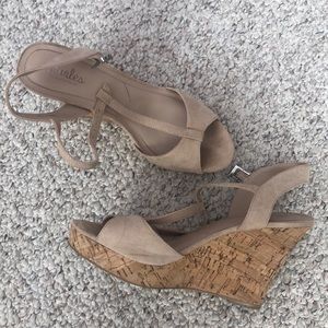 Size 8.5 wedges (cream/tan colored)